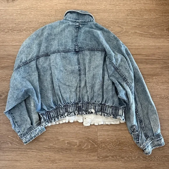 MOTHER The Fly Away Ruffled Denim Jacket - Picture 6 of 7